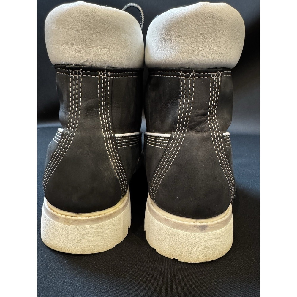 Timberland 6 Inch Premium Waterproof Boots Black White Mens 9.5 USA 28025 - Picture 12 of 16